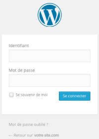 page-identifiant-wordpress